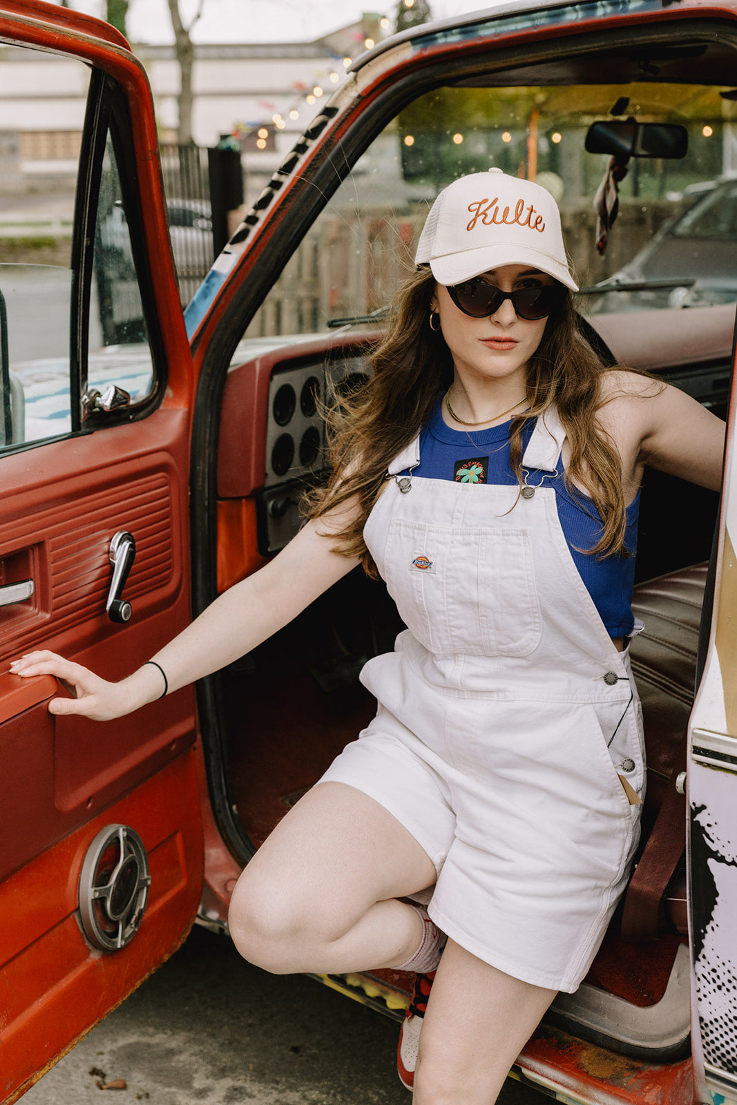 Salopette Short Dickies - Blanche