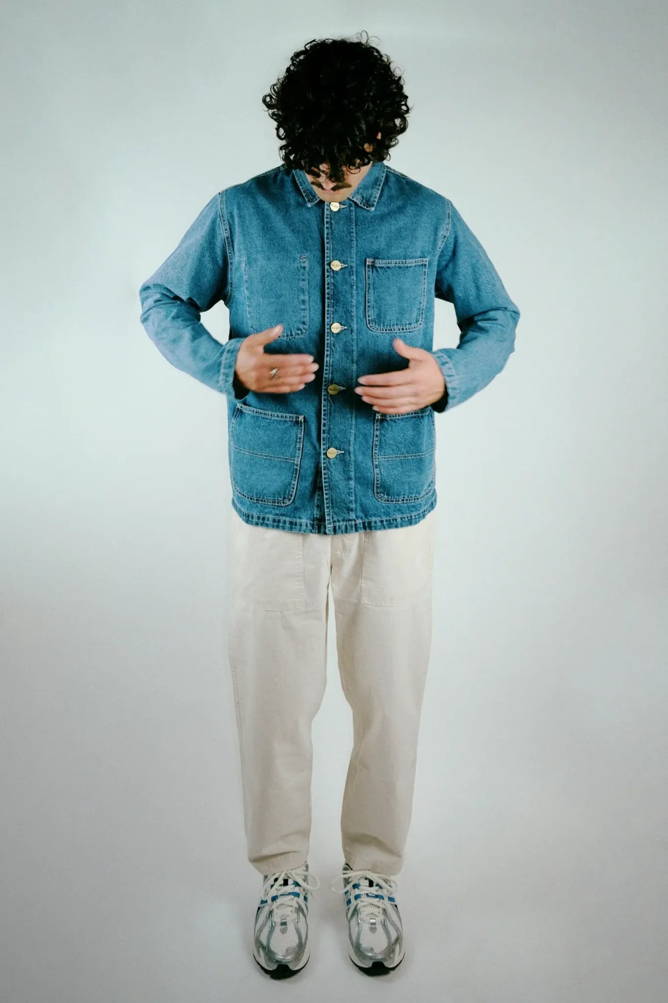 Bleu de chine -Denim jacket stone washed