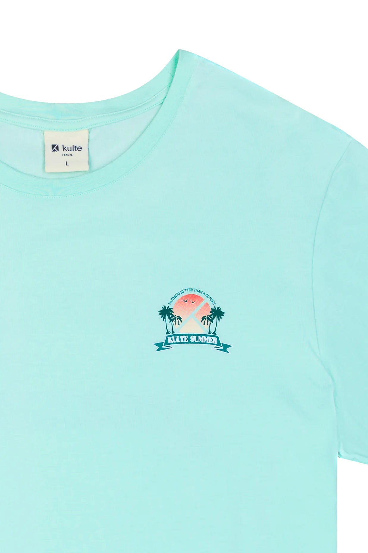 Tee-shirt sunset square mint