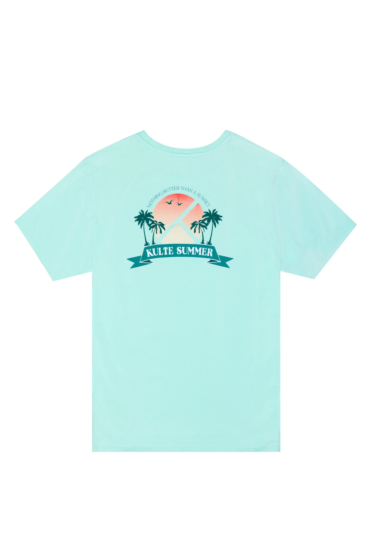 Tee-shirt sunset square mint
