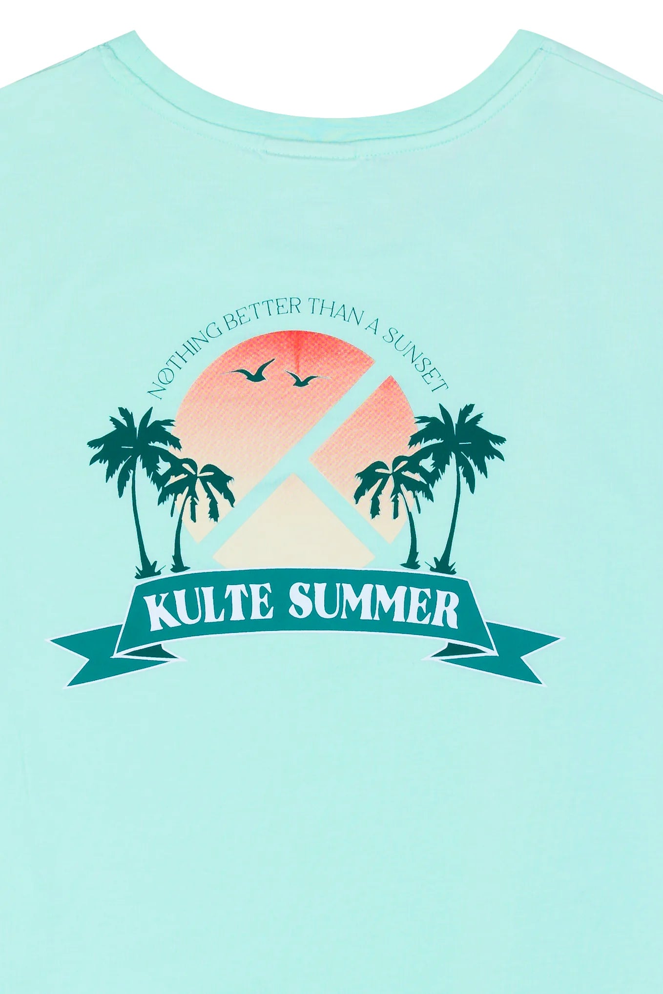 Tee-shirt sunset square mint