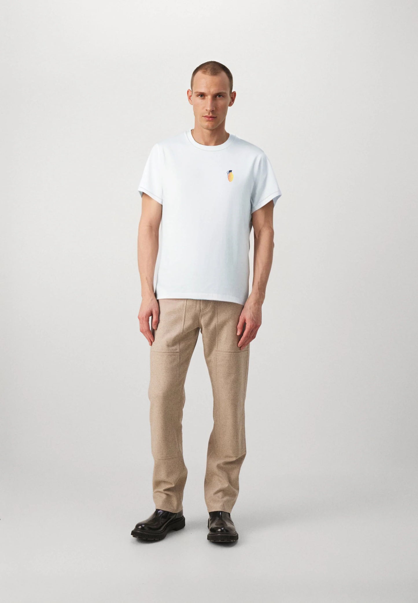 Tee-shirt pop corn white