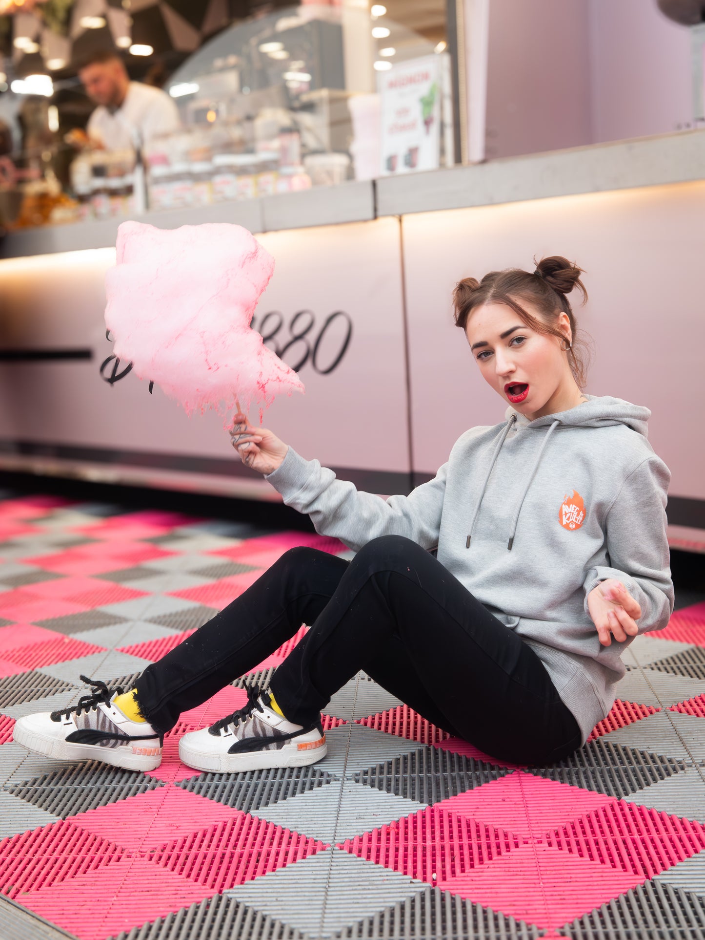 Hoodie AVECXKulte Flamme Gris