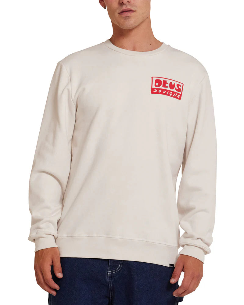 Sweat col rond - Nice To See You Crew - Blanc