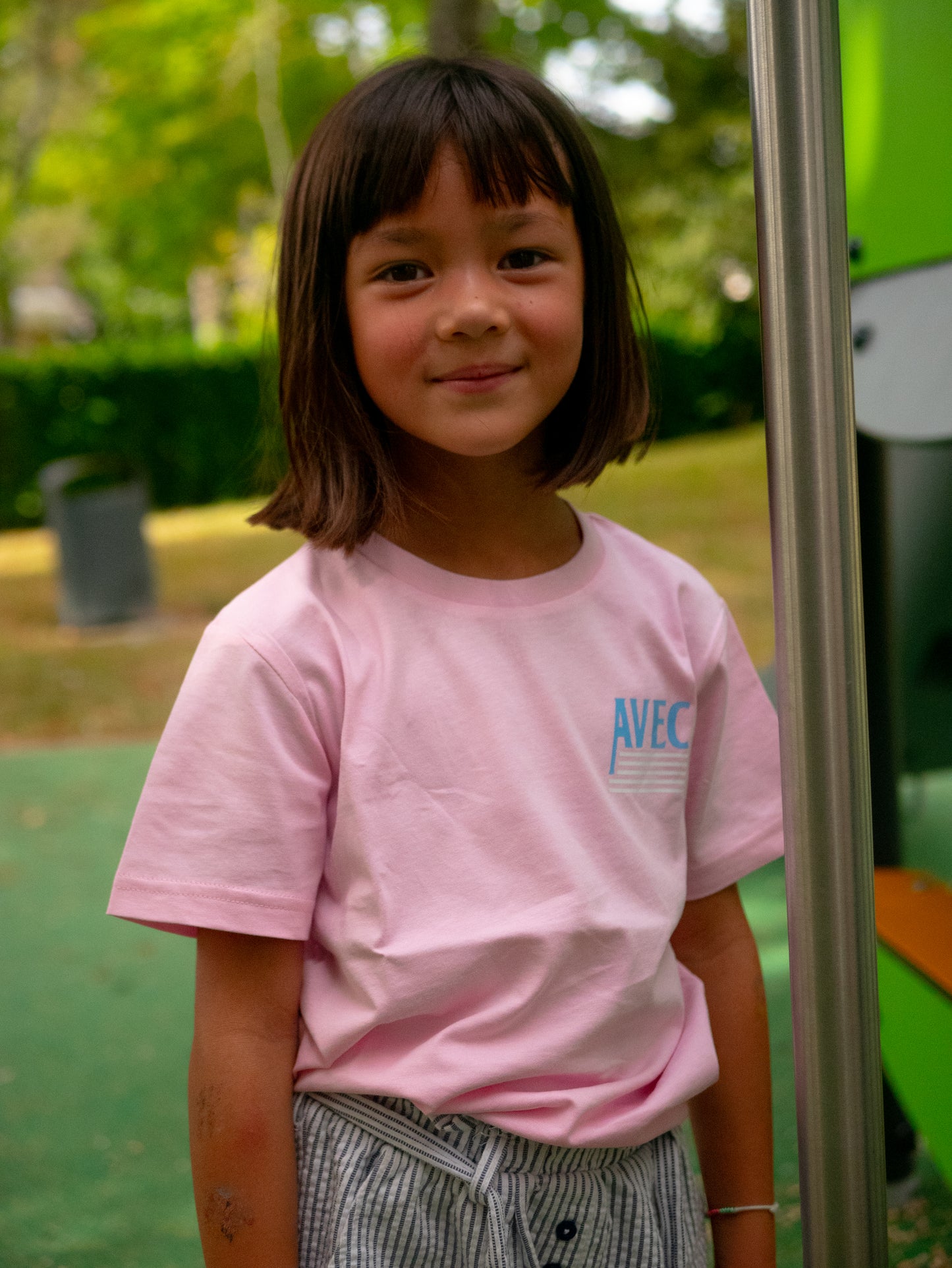 T-shirt AVEC KIDS Flag - Rose