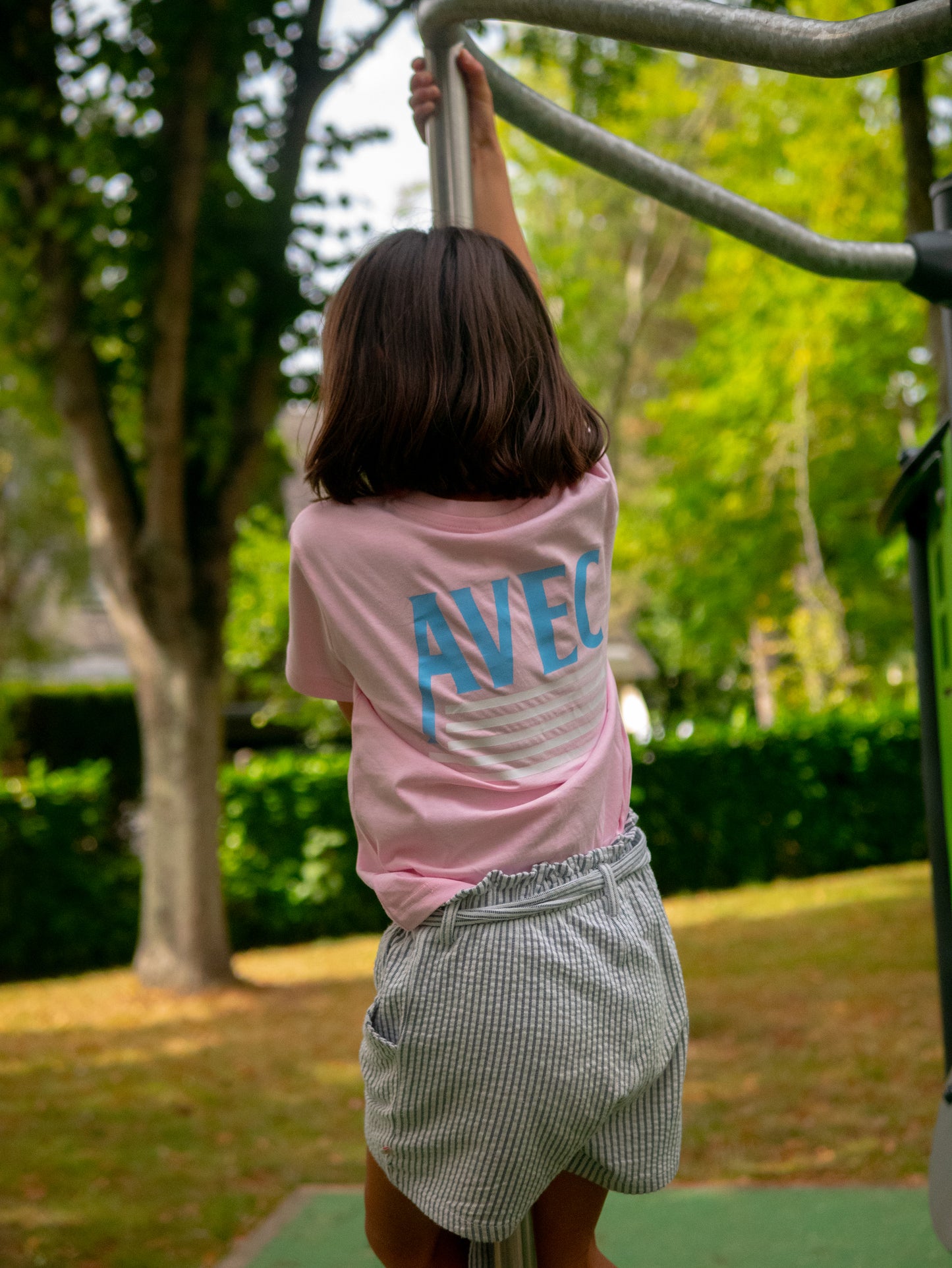 T-shirt AVEC KIDS Flag - Rose