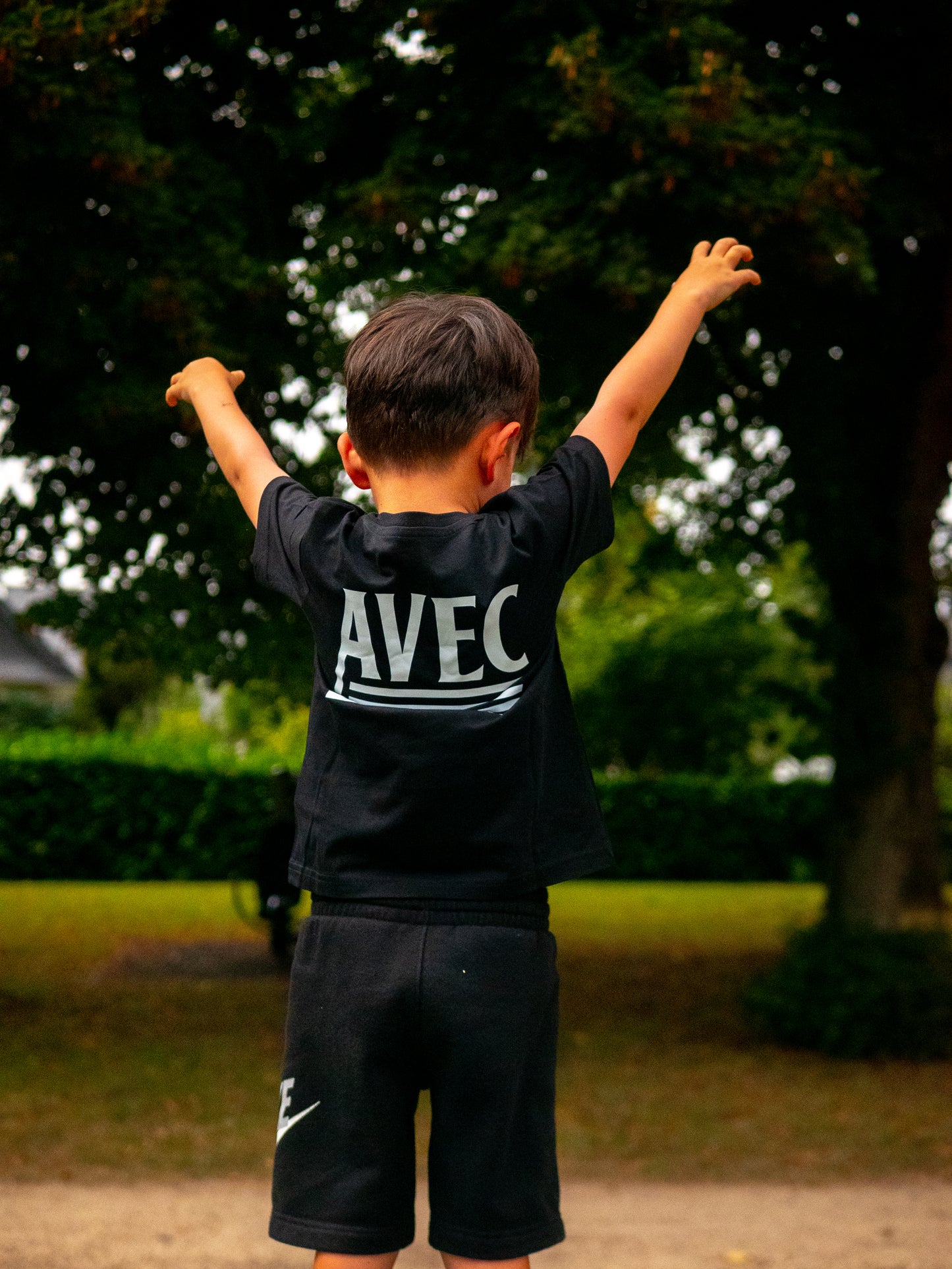 T-shirt AVEC KIDS Flag - Noir