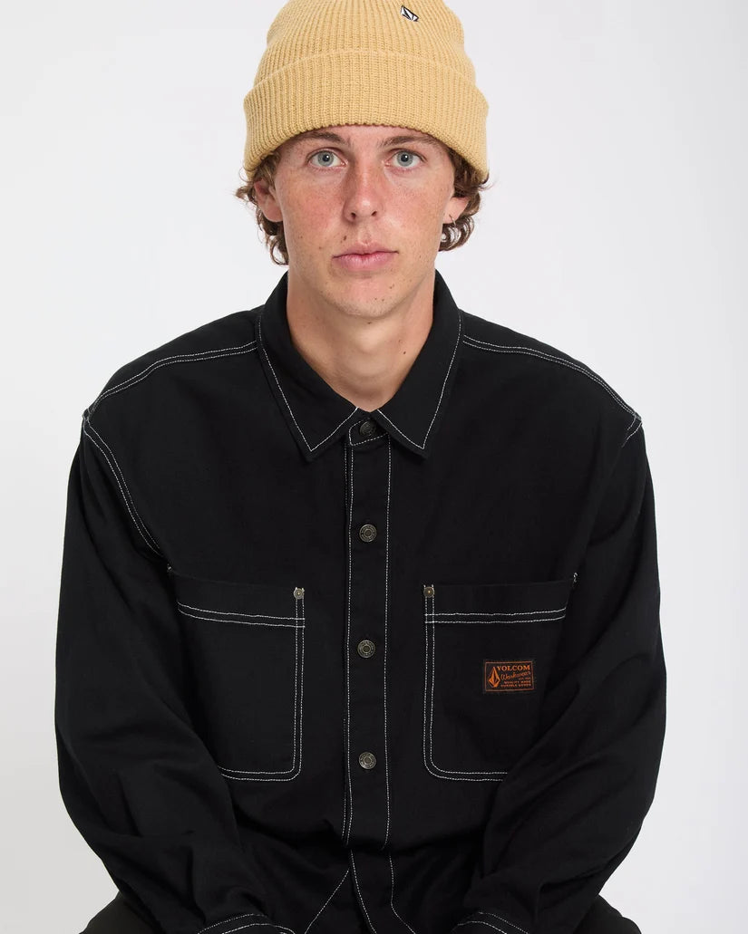 VOLCOM - Chemise Levelstone - Black White