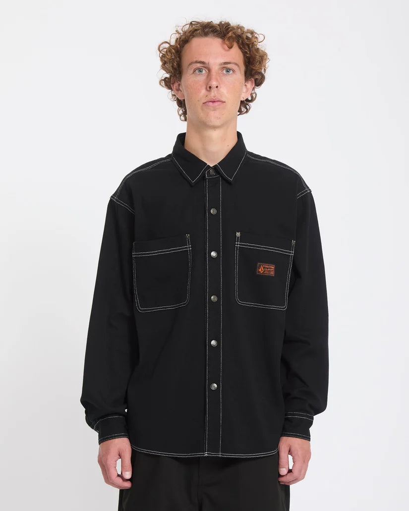 VOLCOM - Chemise Levelstone - Black White