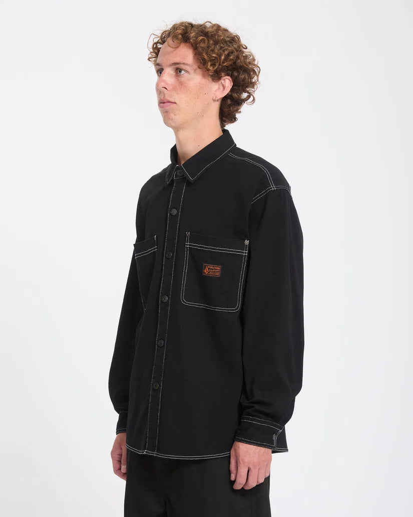 VOLCOM - Chemise Levelstone - Black White