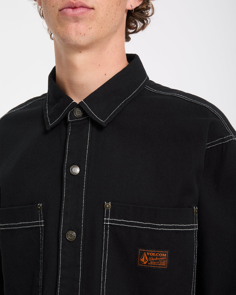 VOLCOM - Chemise Levelstone - Black White