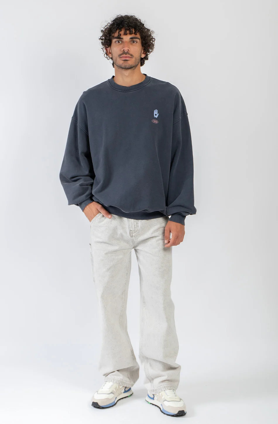 KAOTIKO - Sweat Oversize Geometric Flower Dark