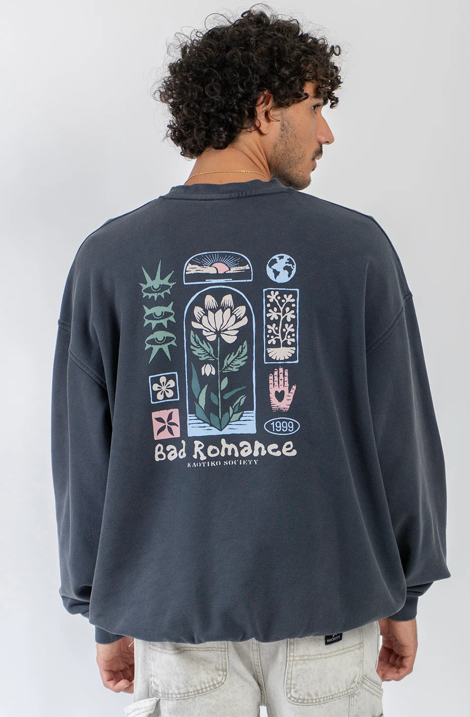 KAOTIKO - Sweat Oversize Geometric Flower Dark