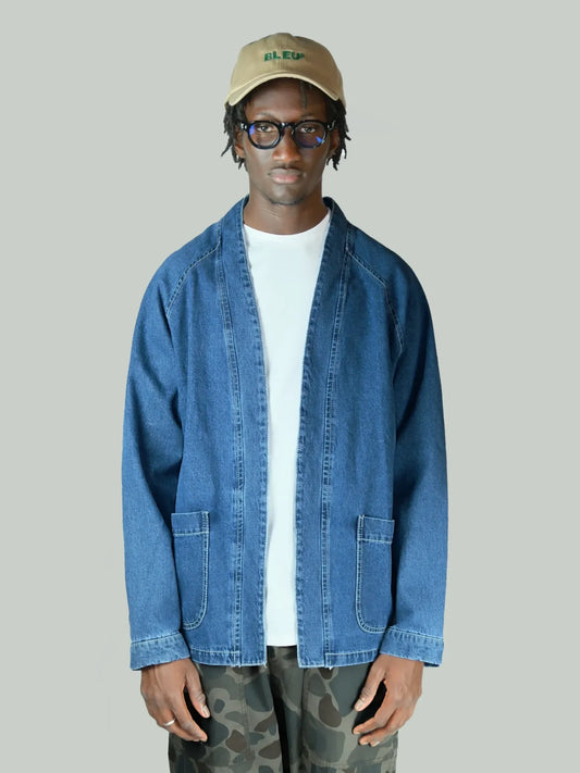 Bleu de chine - DENIM KIMONO Stone washed