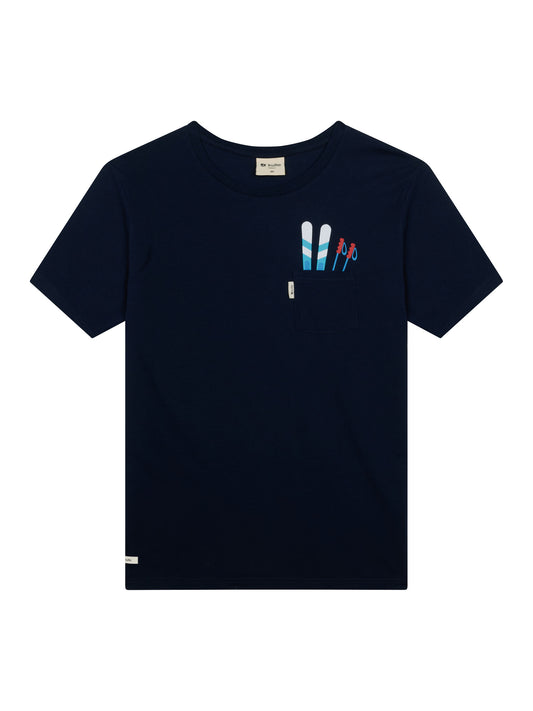 T-shirt Ski Pocket Navy