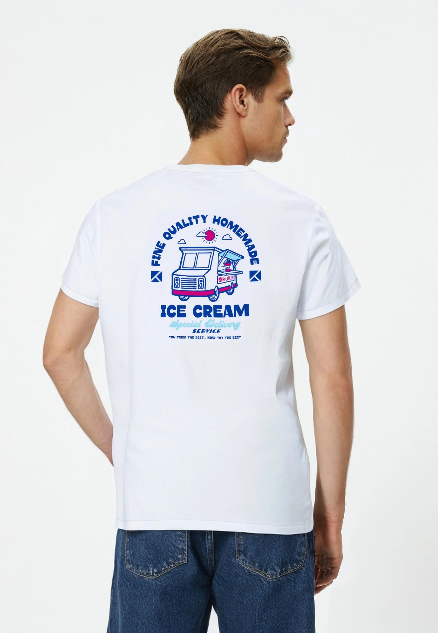 Tee-shirt ice cream white