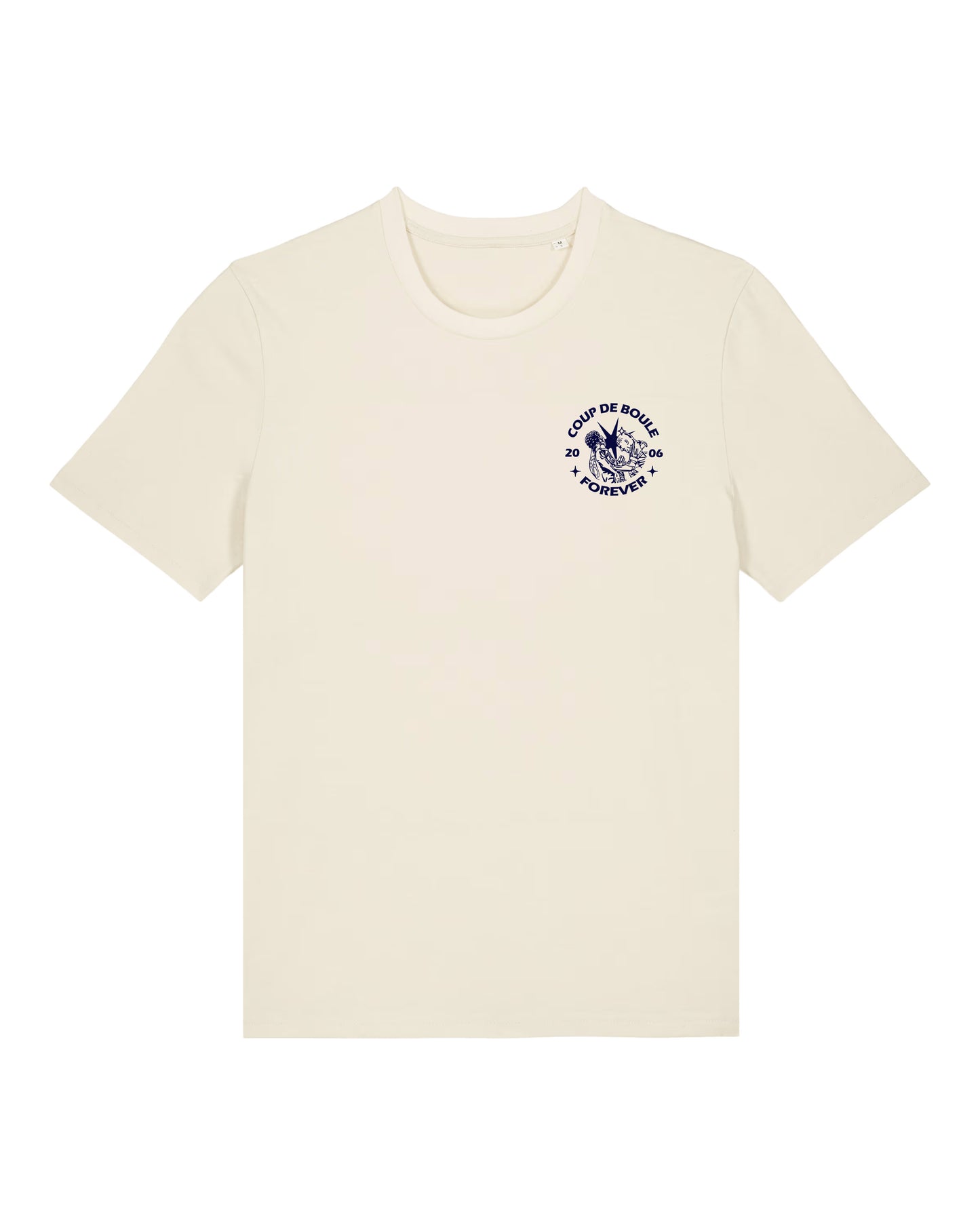 AVEC - T-shirt "COUP DE BOULE" crème